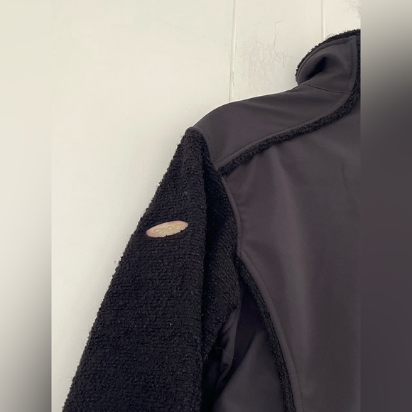 Spyder Black Nylon Jacket Boucle Sleeves Paisley Trim Women’s Size 8 US - Picture 11 of 12